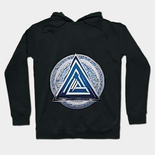 Mystical Triangular Emblem with Norse Patterns No. 915 Hoodie